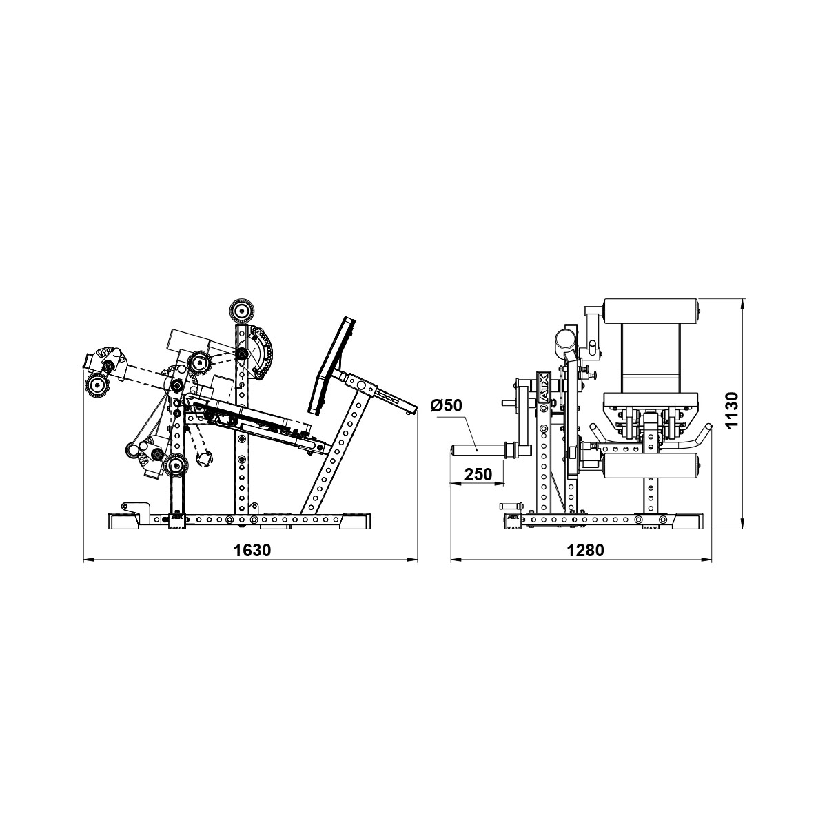 Image for ATX Leg Extension / Leg Curl Combo Seated BCO-680 Black from ATXFitness