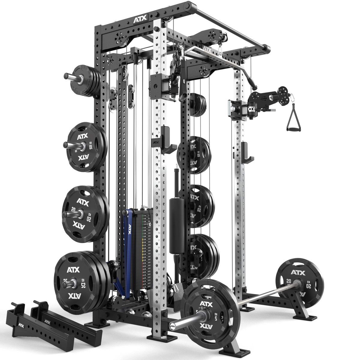 Image for ATX Hardcore Half Rack & Pull Station Black from ATXFitness