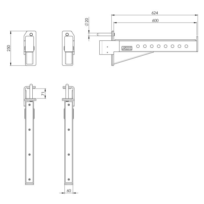 Image for ATX Spotter Arms 700 2.0 Matte black from ATXFitness Image for ATX Spotter Arms 700 2.0 Matte black from ATXFitness
