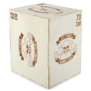 ATX® Plyobox / Sprungbox - Barbell Club  - Holz natur - 50 x 60 x 70 cm