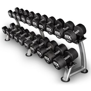 Polyurethan Dumbbell - ATX - Komplettsatz 5 - 40 kg ideal fürs Gym und den Sportverein