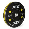 ATX® Color Stripes Bumper Plate - 15 kg - black / yellow